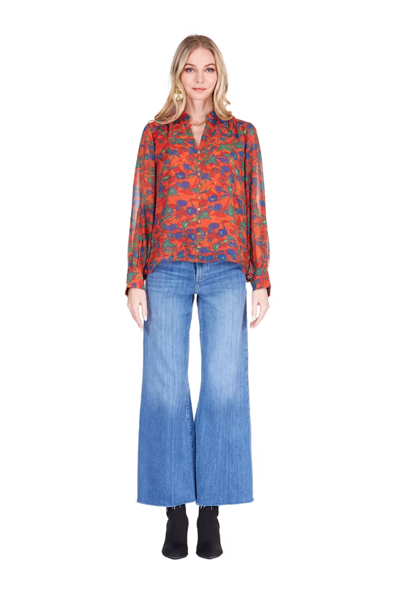 Joy Joy Front Split Buttons Top Marigolds