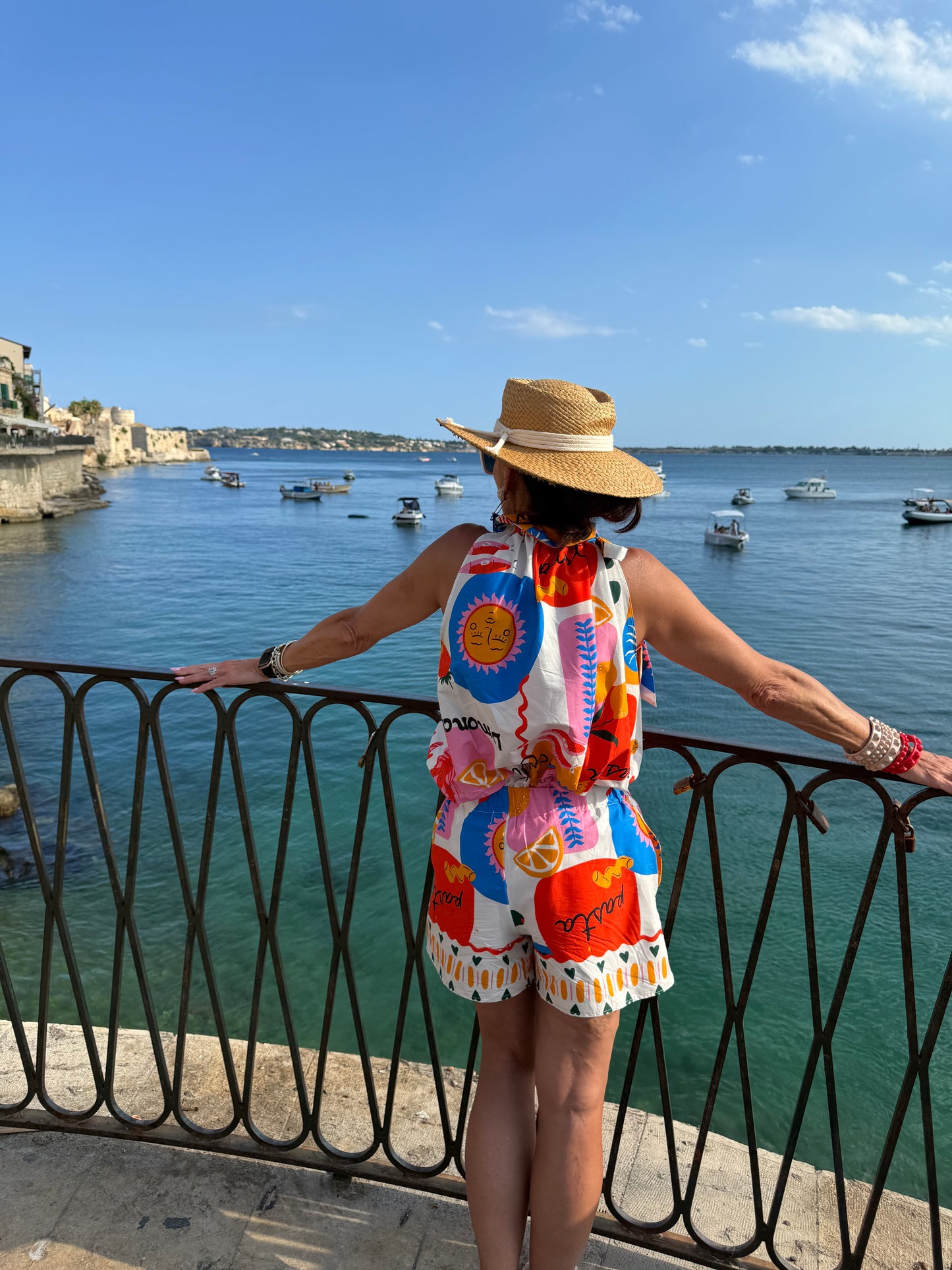 Italian Sicily Short and Halter Set