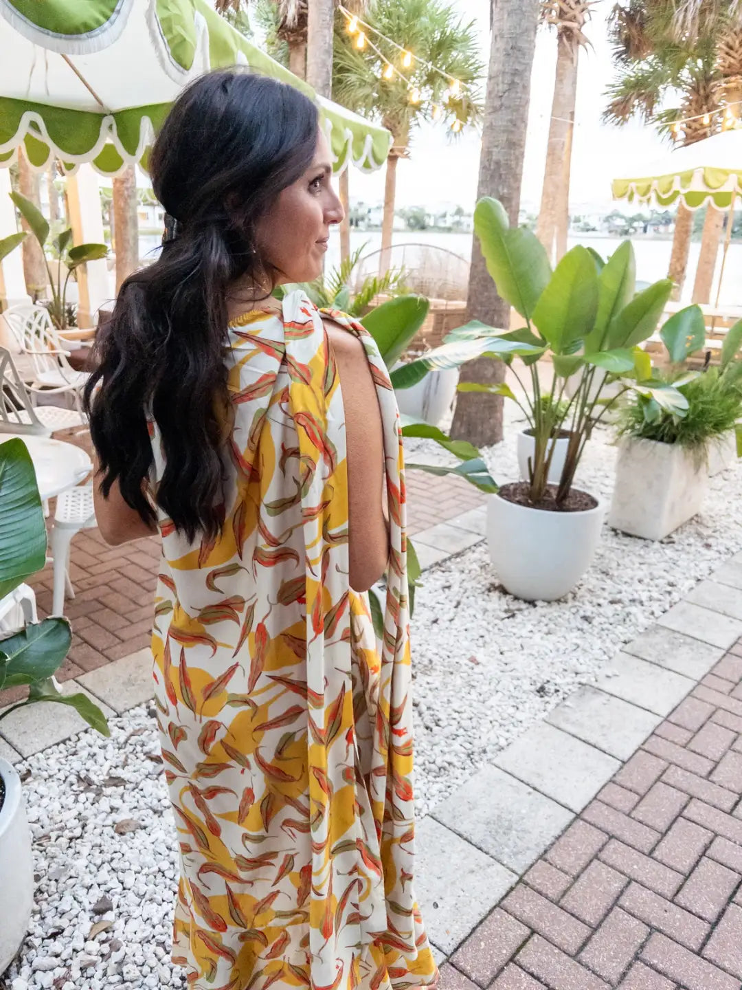 One Shoulder Dress with Drape Tie