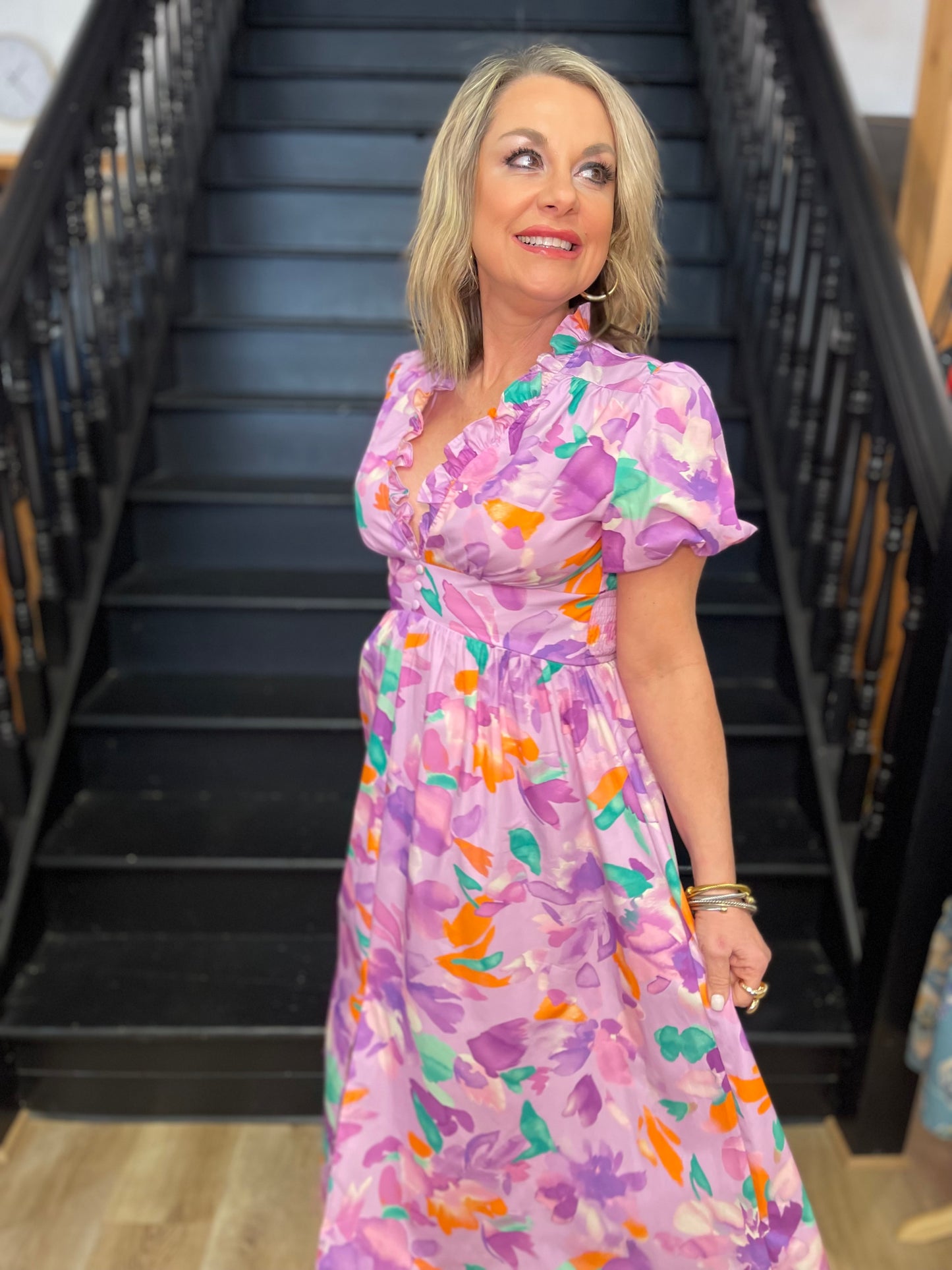 Pebble Blush Garden Maxi Dress