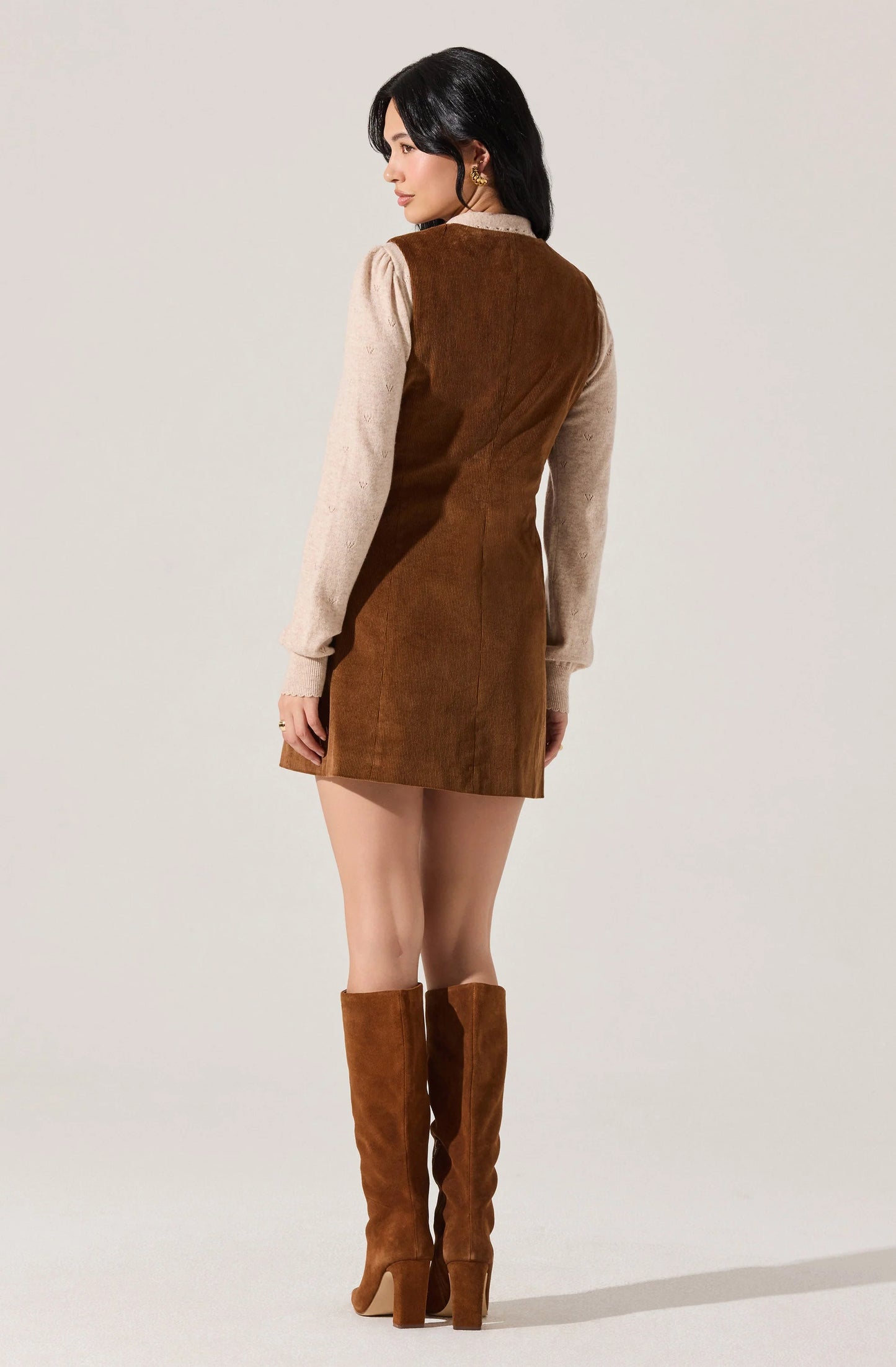 ASTR Gisselle Corduroy Mini Dress