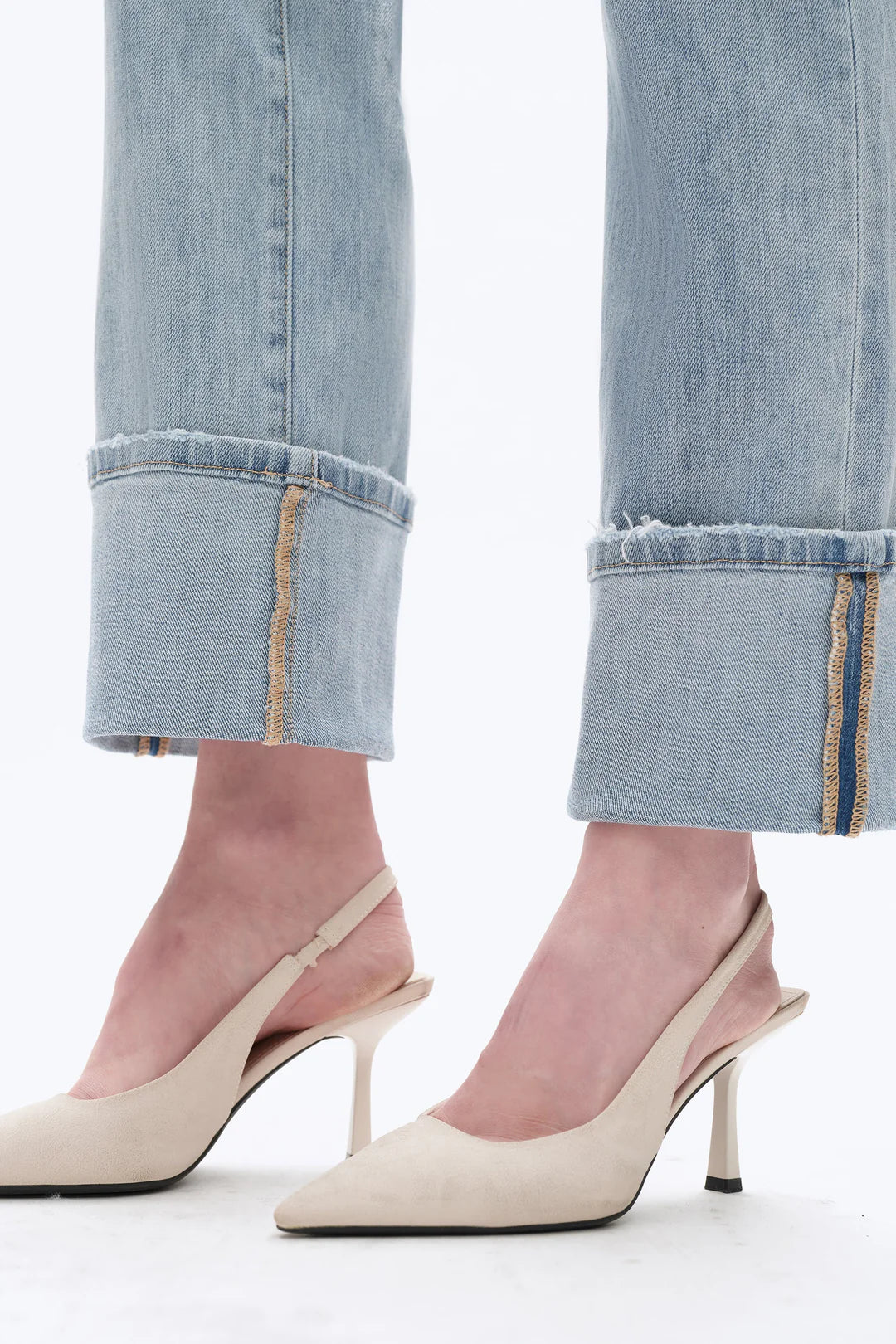 Bayeas Flora Mid Rise Cuffed Jean