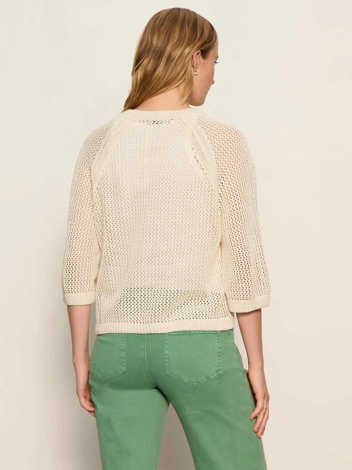 Metallic Sweater Tee Oatmeal/Gold