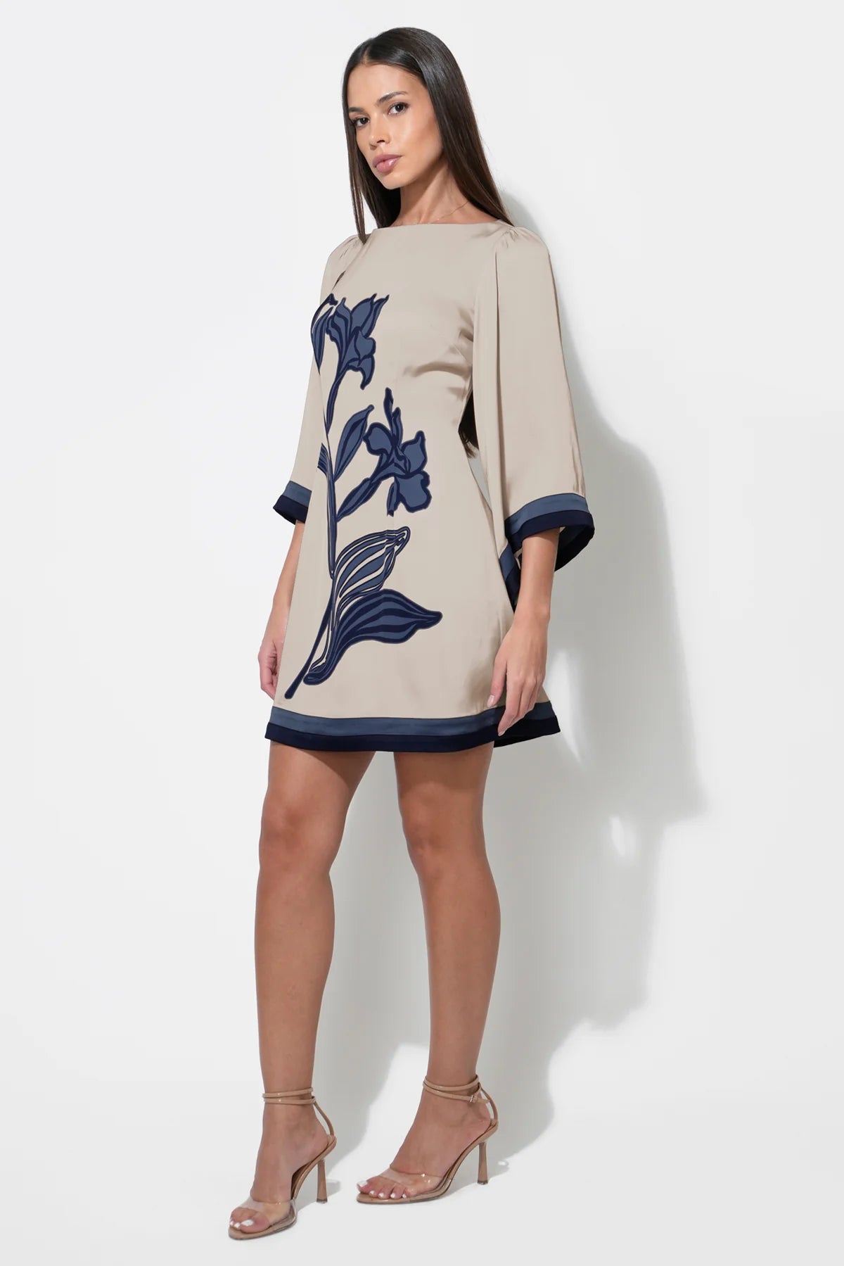Bell Sleeve Floral Mini Dress