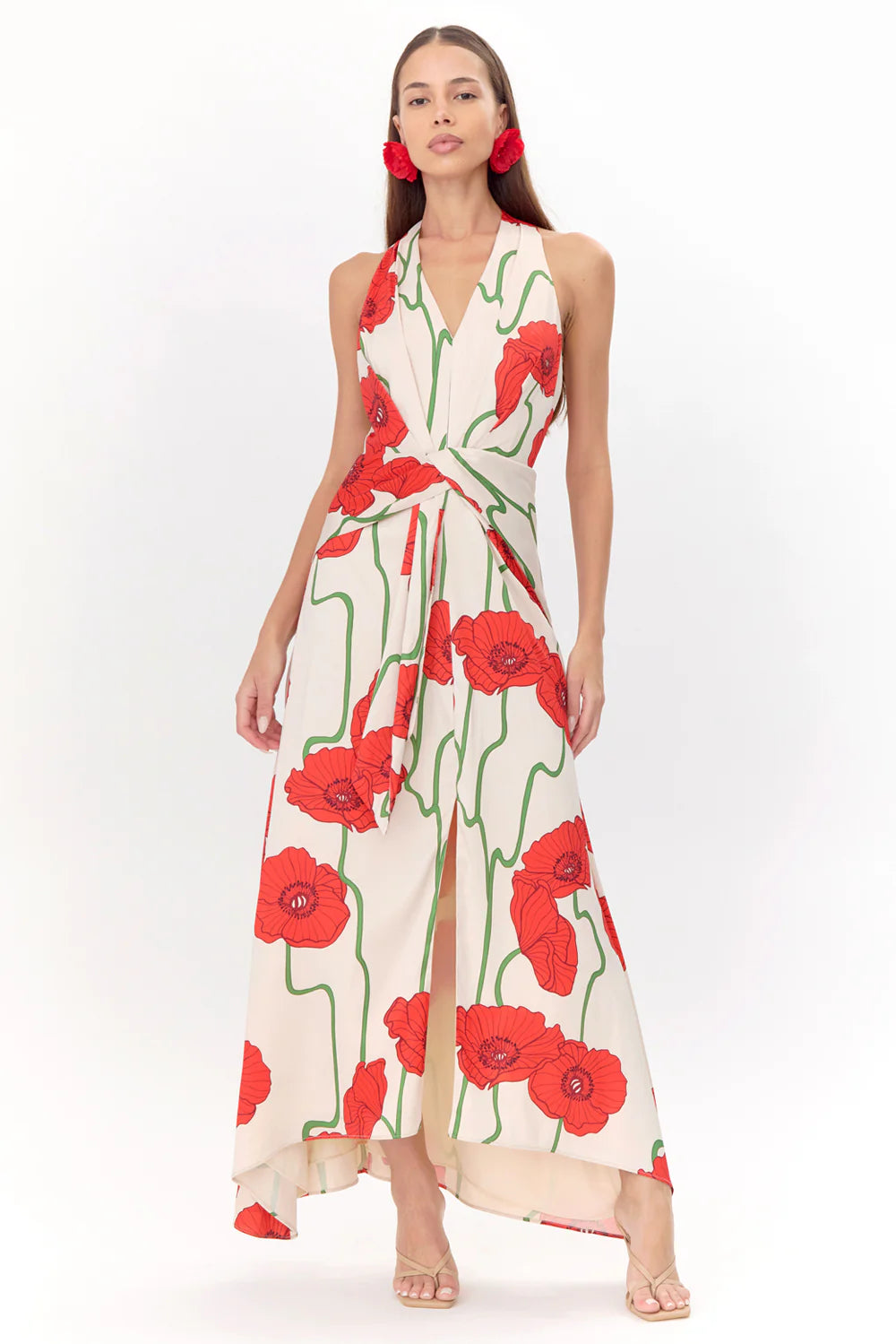 Adelyn Rae Rosalyn Rose Print Maxi Dress