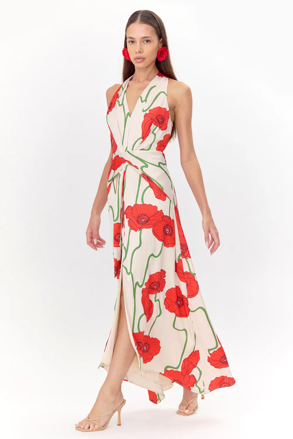 Adelyn Rae Rosalyn Rose Print Maxi Dress