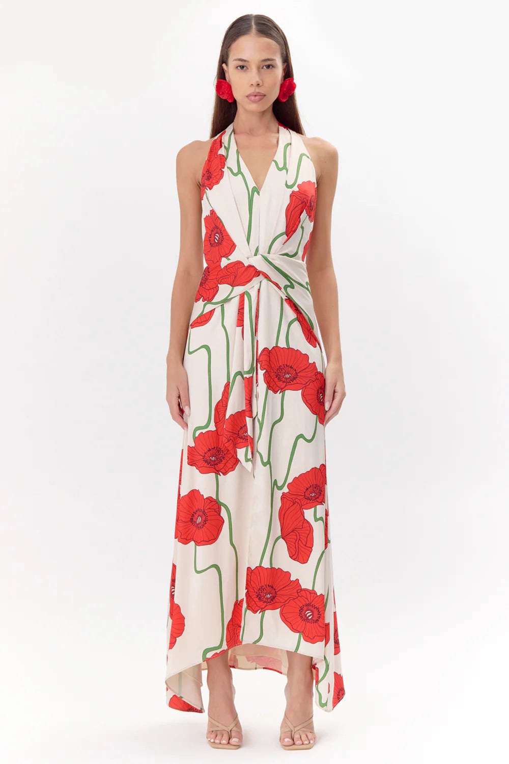 Adelyn Rae Rosalyn Rose Print Maxi Dress