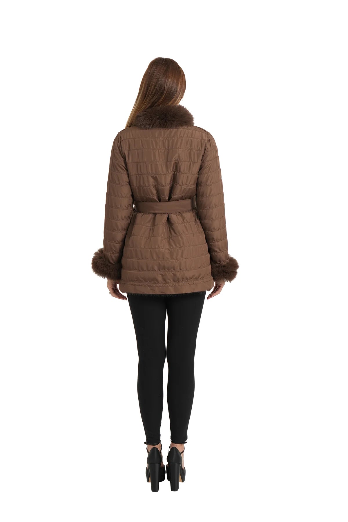 Love Token Jen Reversible Jacket Brown