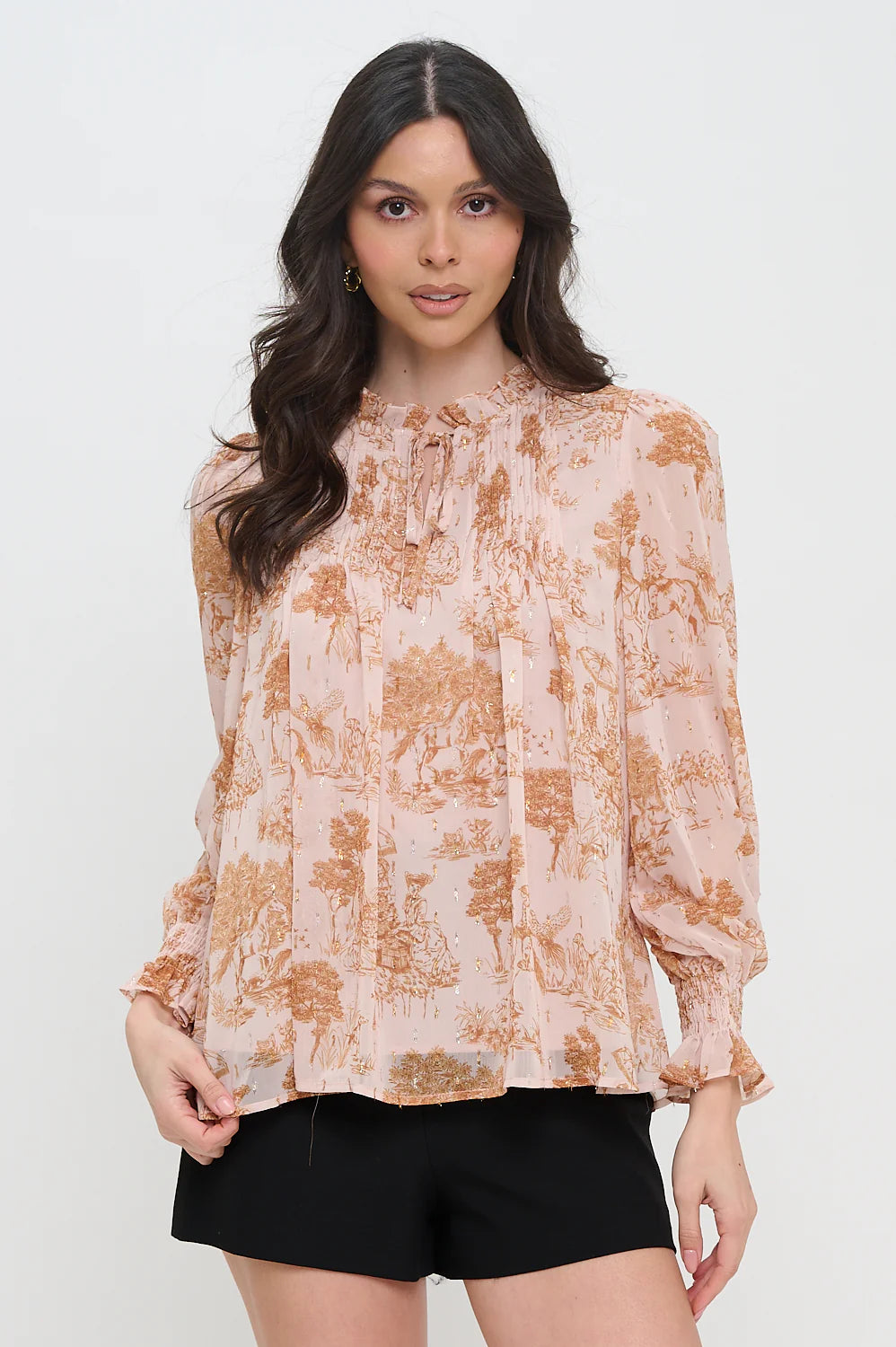 Meet me in Santorini Phaedra's Garden L/S Blouse