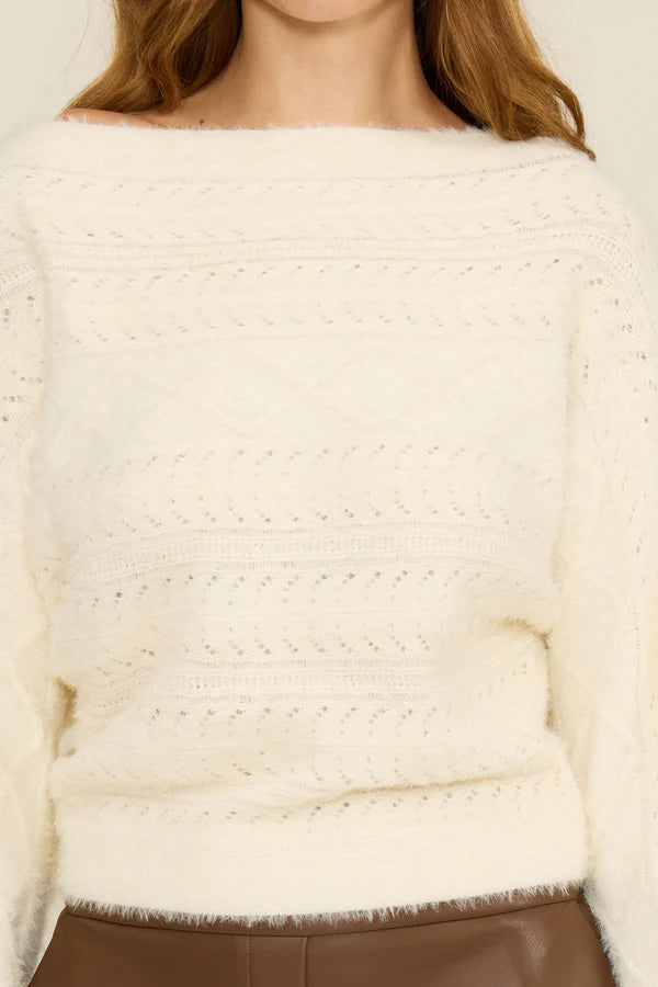 Cable Knit Sweater Cream
