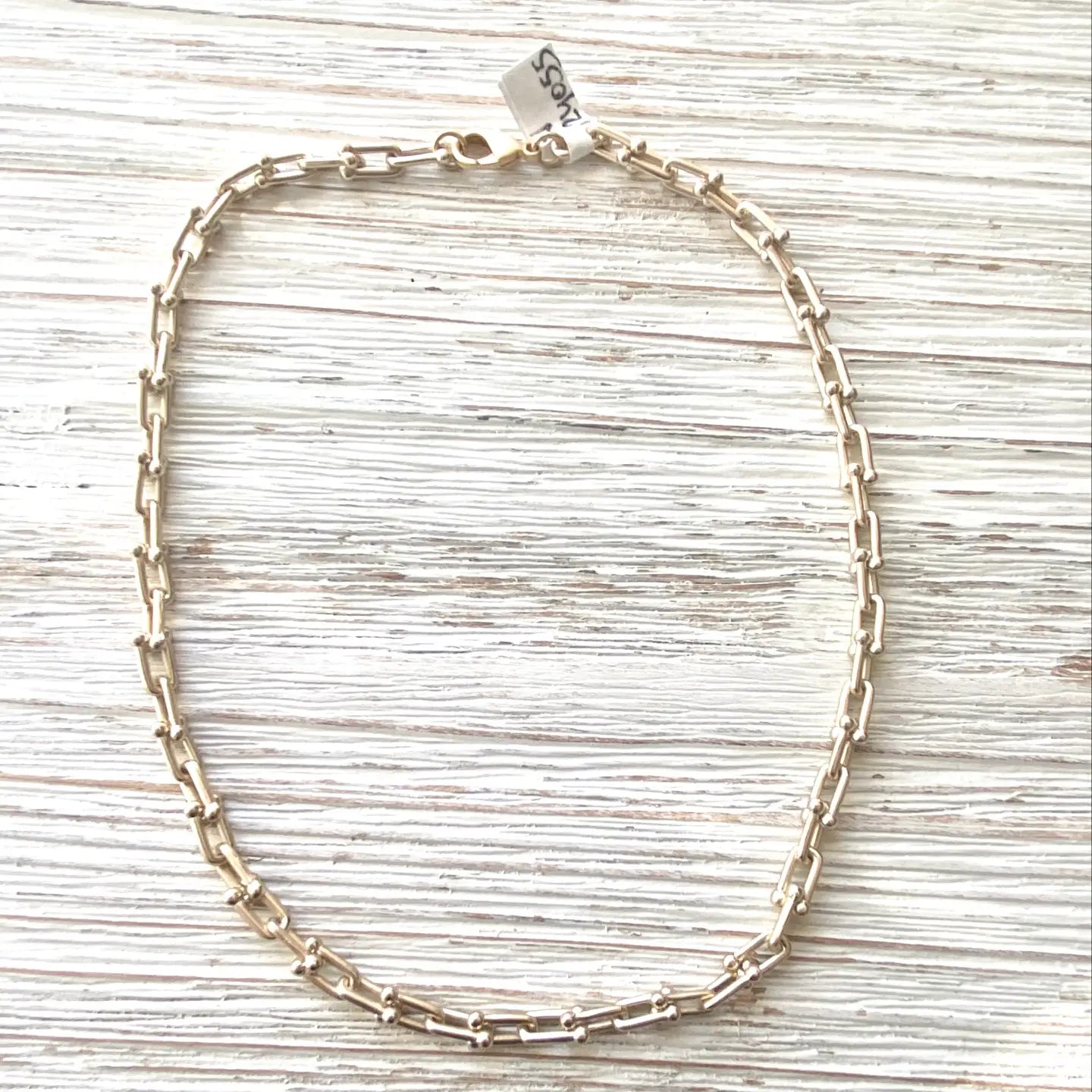 Matte Gold U Chain Necklace