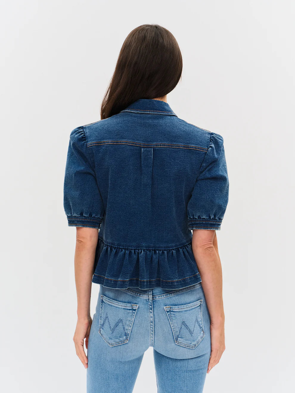 SIX FIFTY Delancey Denim Peplum Jacket