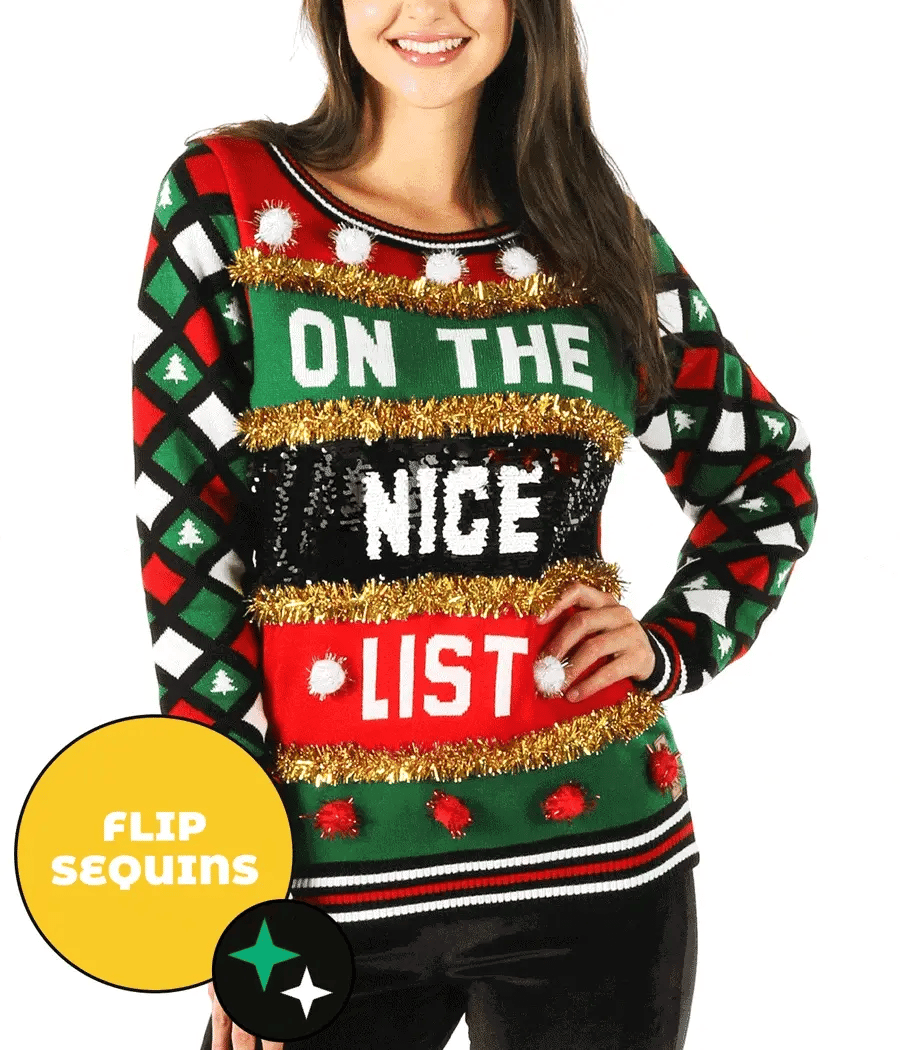 Naughty or Nice Ugly Christmas Sweater