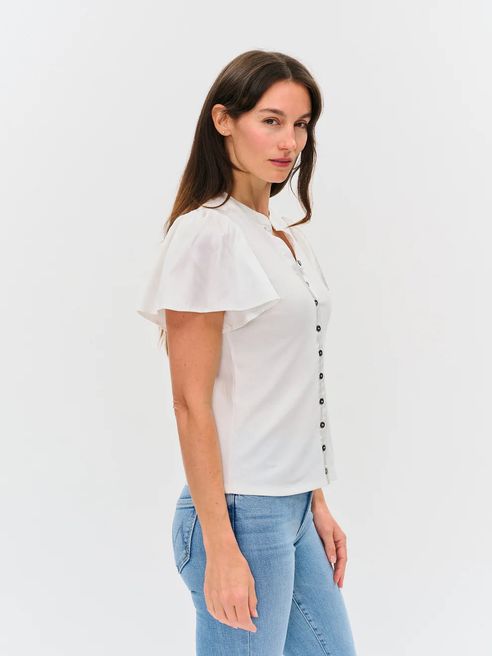 SIX FIFTY Maren Flutter Sleeve White
