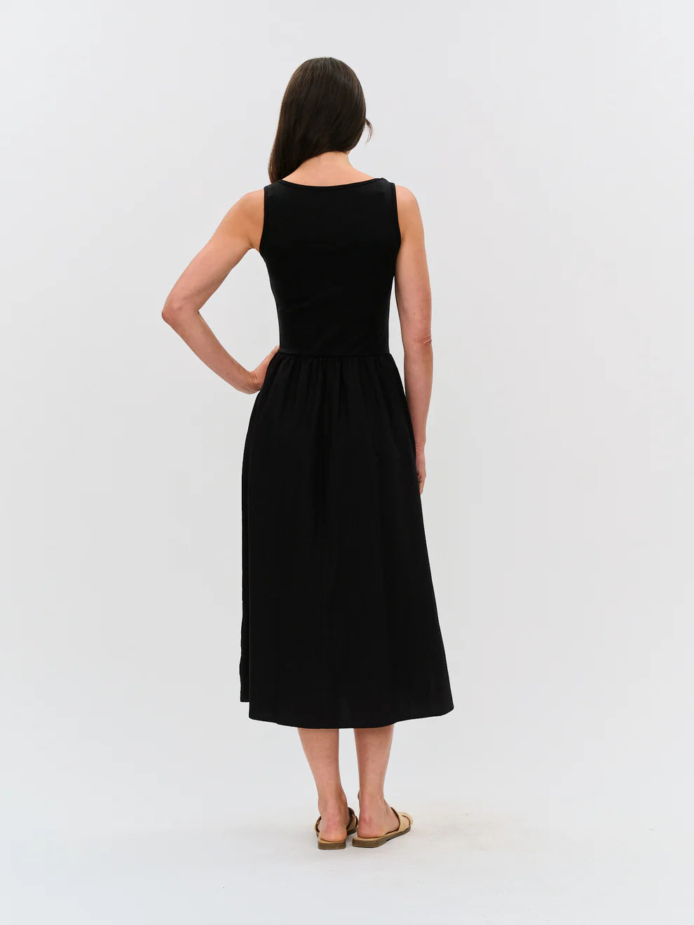 SIX FIFTY Poplin Dress Black