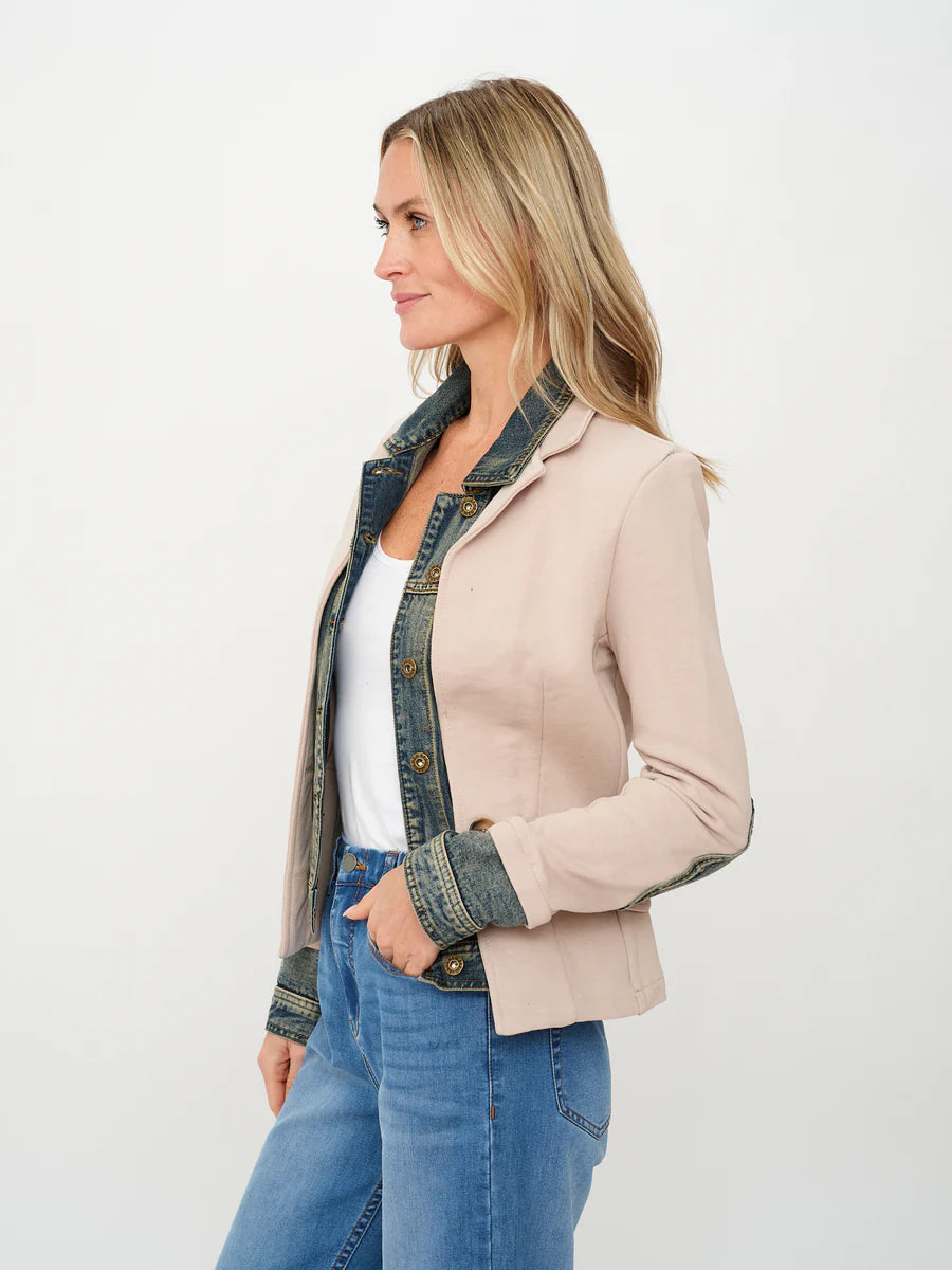 SIX/FIFTY Mixed Media Denim Jacket