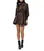 Adelyn Rae Daphne Metallic Long Sleeve Minidress