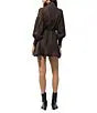 Adelyn Rae Daphne Metallic Long Sleeve Minidress