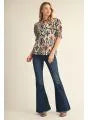 Puff Sleeve V-Neck Blouse
