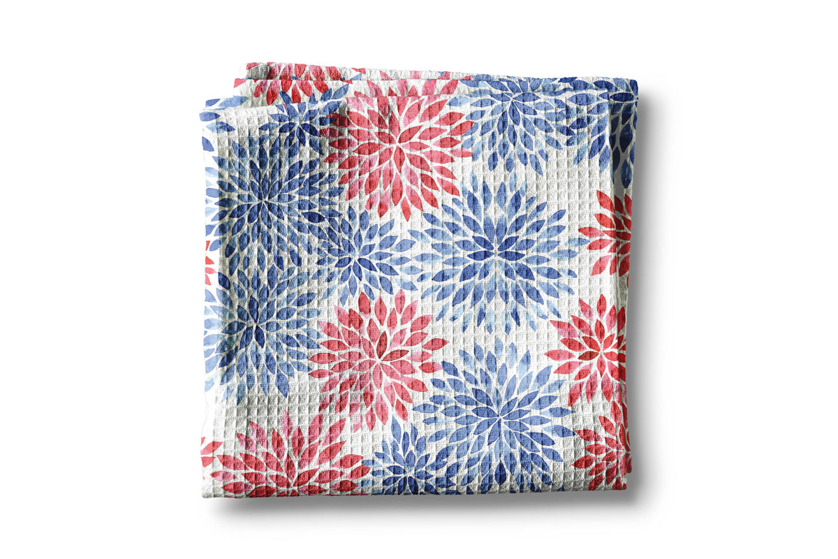 4th July Patriotic Kitchen Towel Waffle
