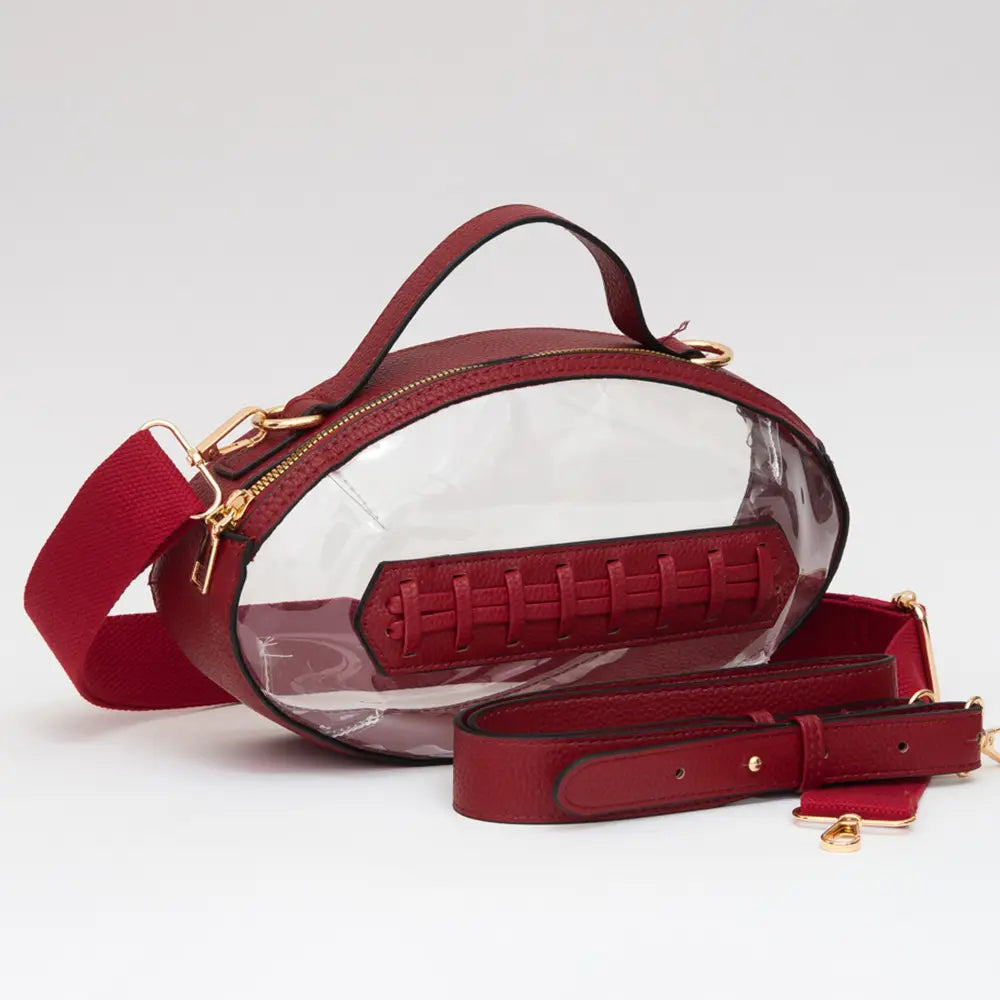 Burgundy Cross Body Football Bag