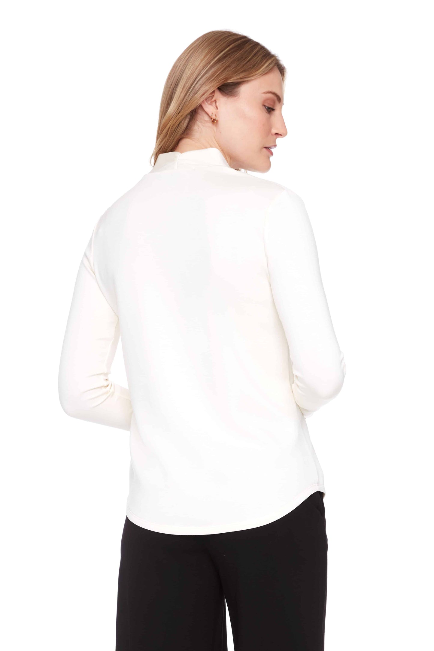 Up! Butter Long Sleeve VNeck Top Ivory