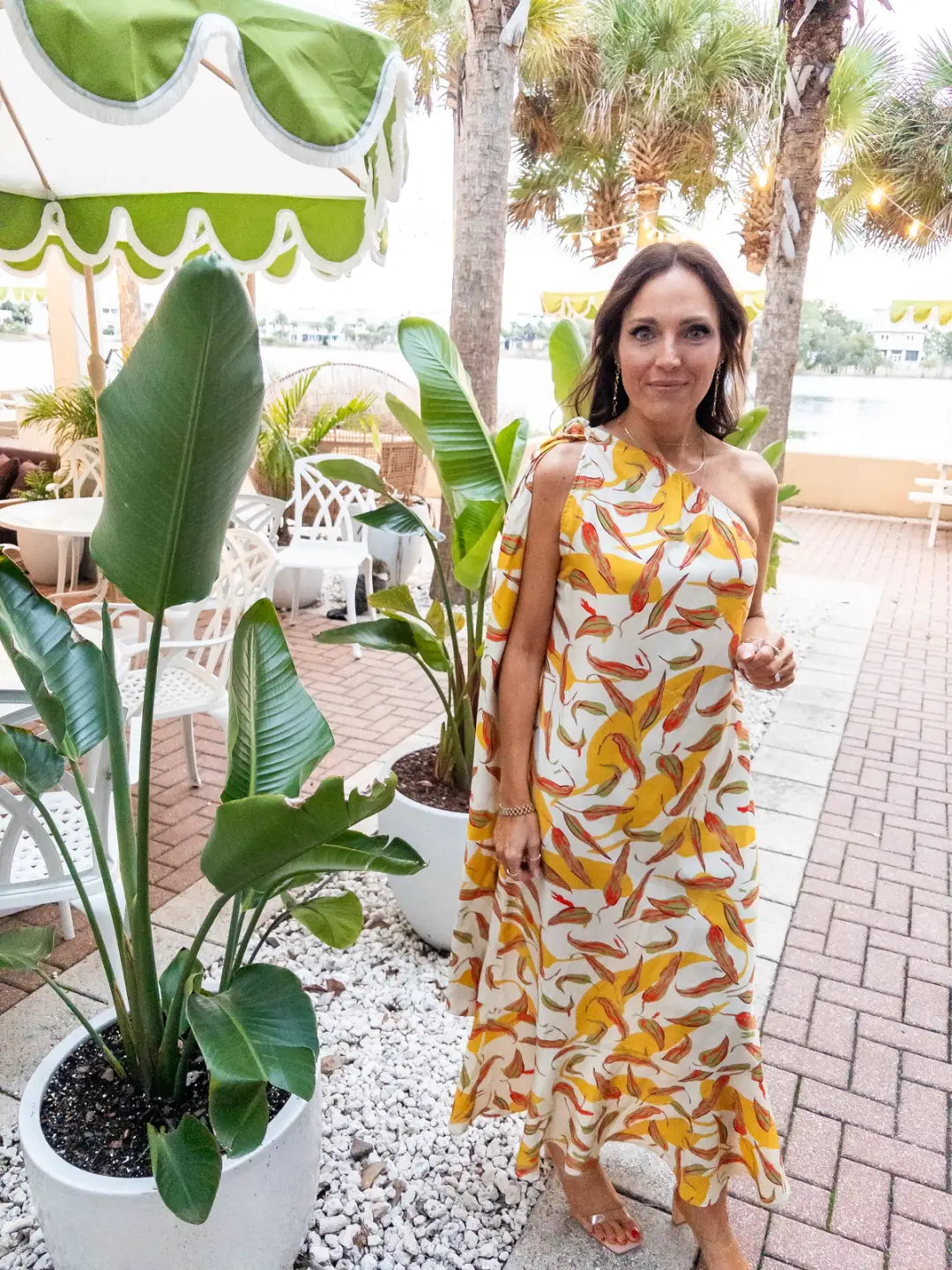 One Shoulder Dress with Drape Tie