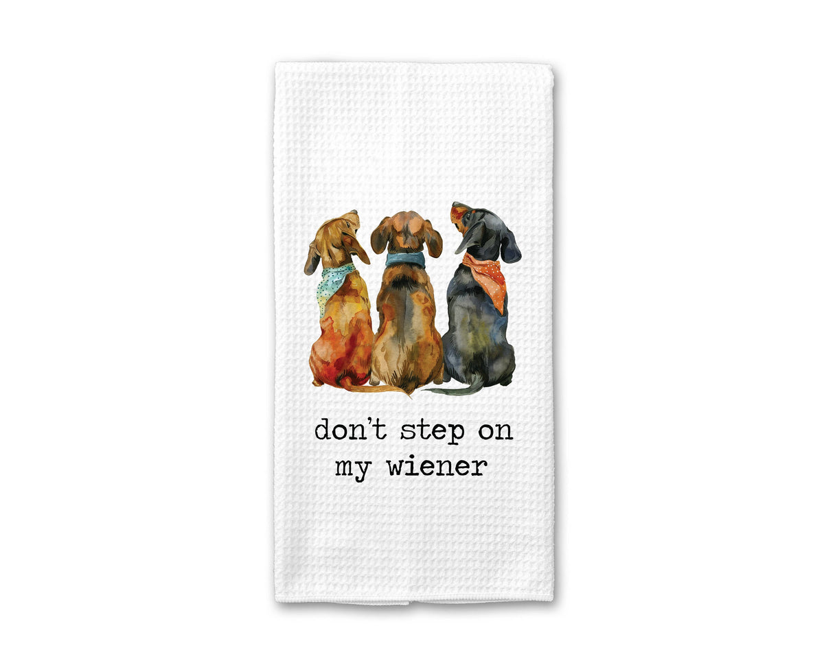 Don't Step on Wiener Dog Kitchen Towel