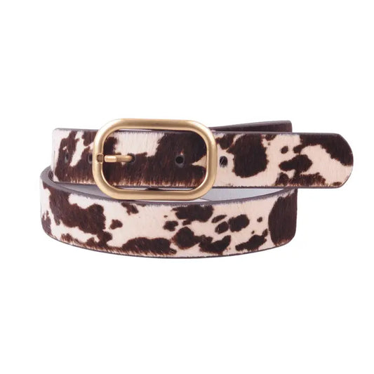 Cow Print Belt