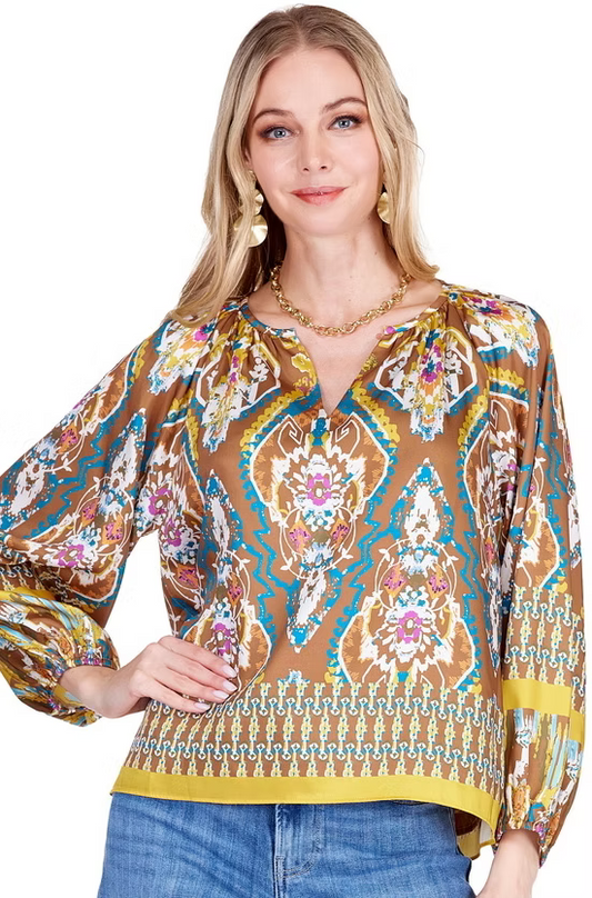 Joy Joy Peasant Top Tribal Plains