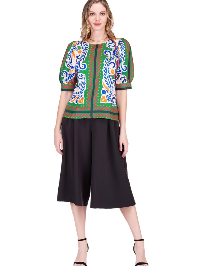 JADE Artisan Scarf Silk Top