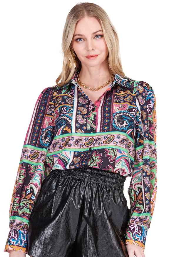 JOY JOY Elaborate Pattern Blouse