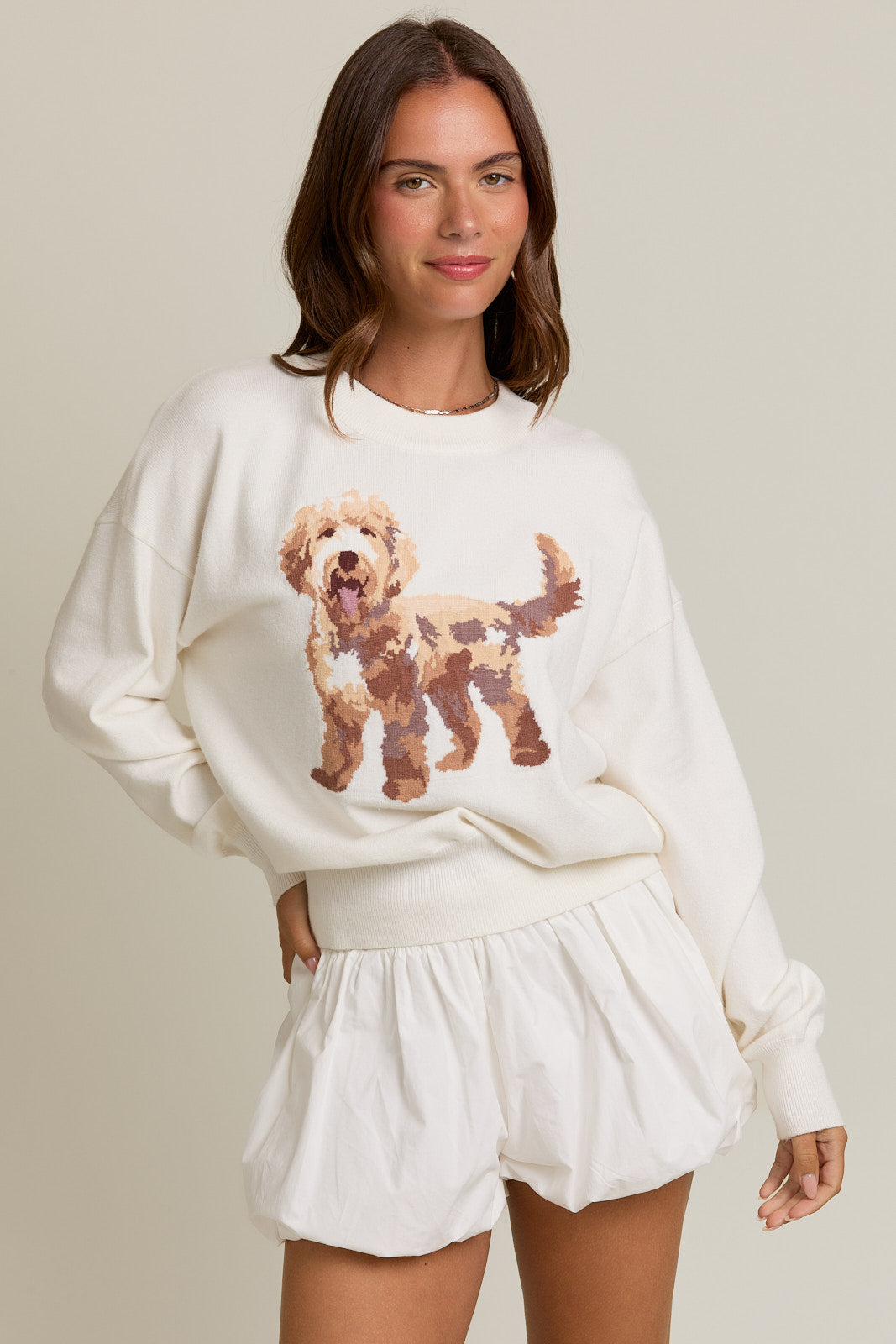 Long Sleeve Doodle Crew Neck