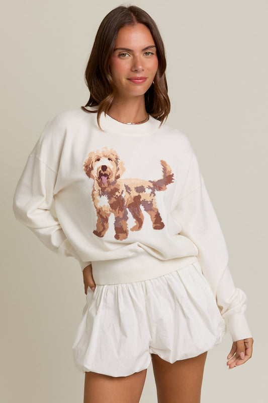Long Sleeve Doodle Crew Neck