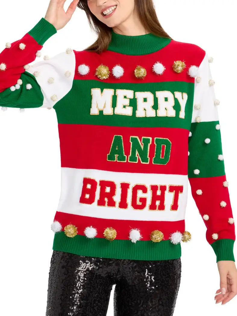 Merry and Bright Turtleneck Sweater
