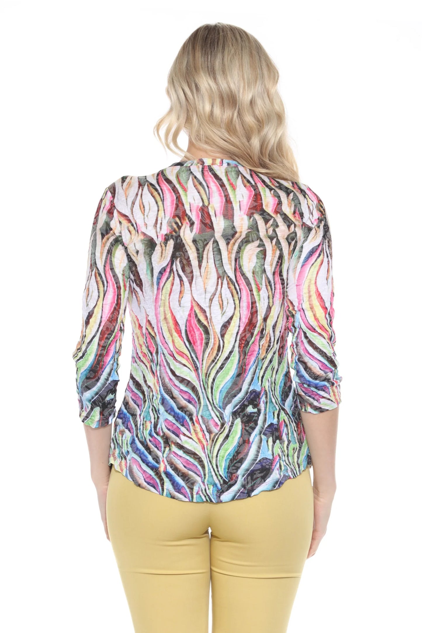 Carine Enchanged Flames V Neck Top