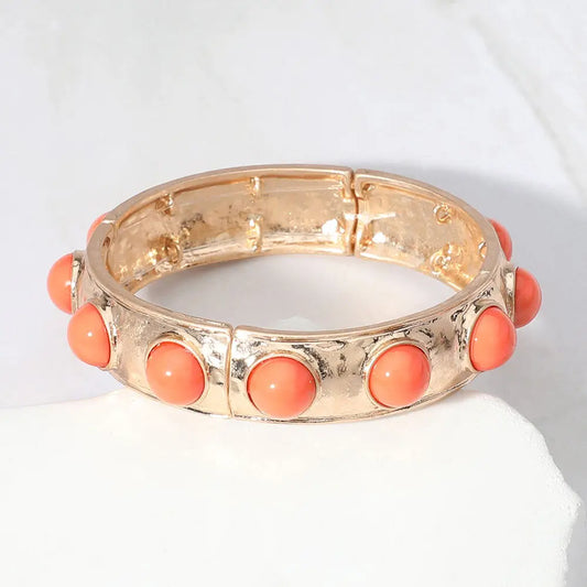 Orange Embellished Bracelet