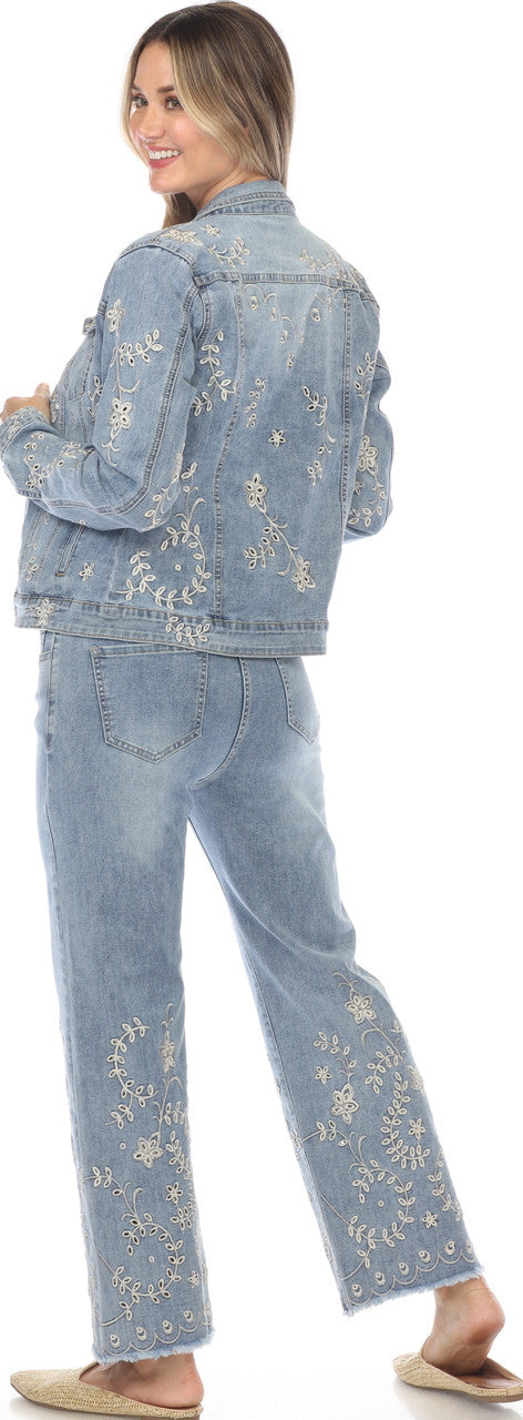 Floral Ashley Detailed Pull On Jeans