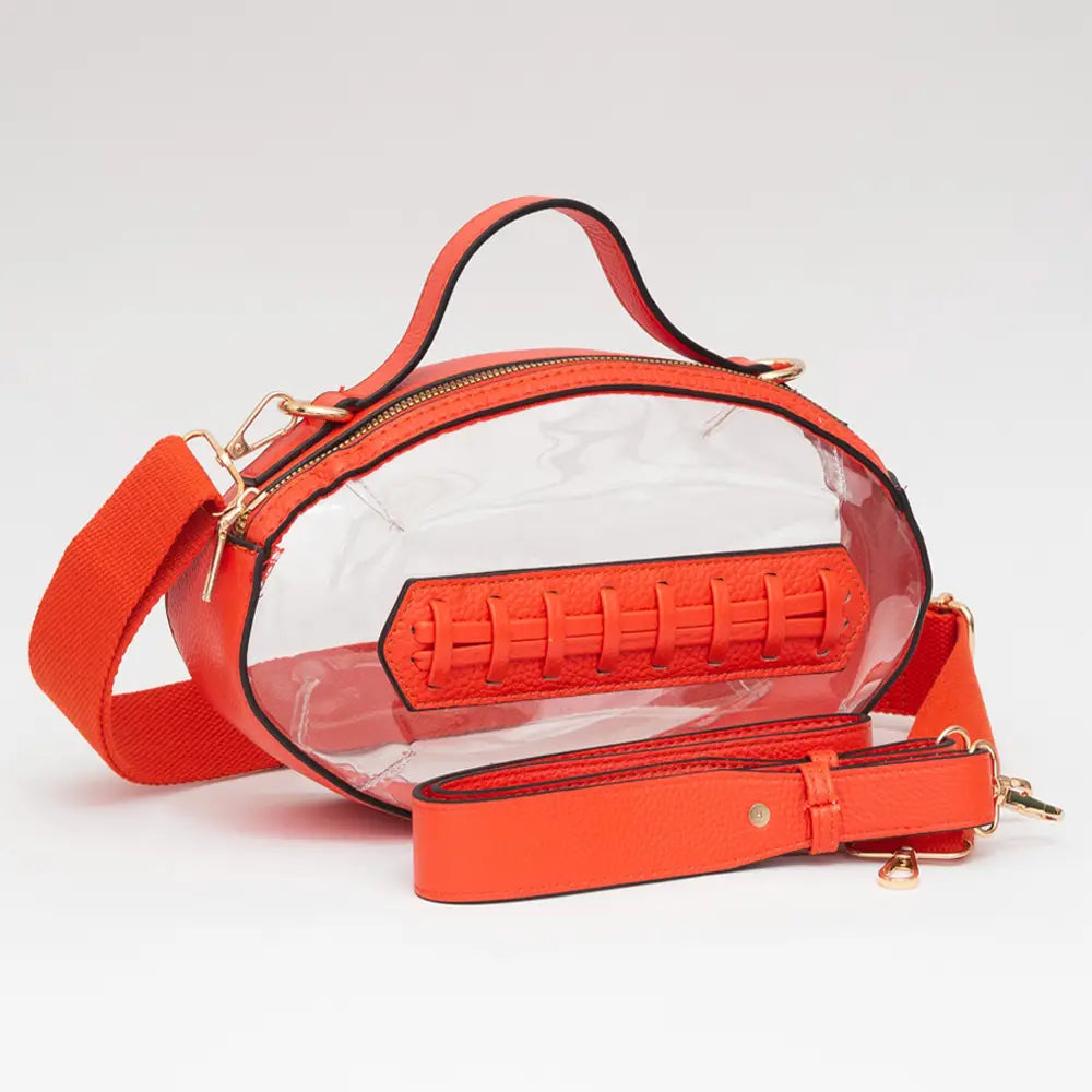 Orange Crossbody Football Bag