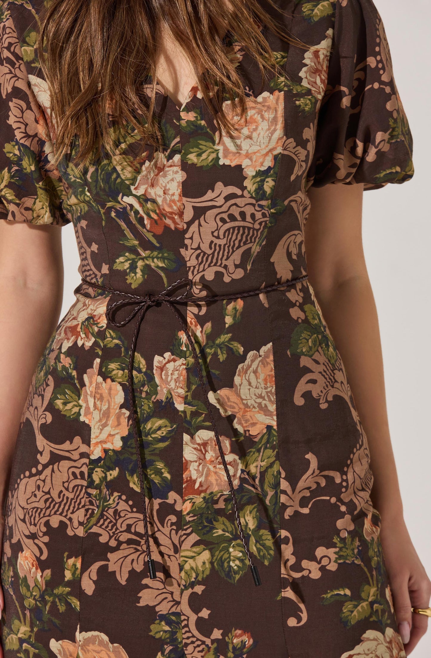 ASTR Lavena Dress Brown Floral