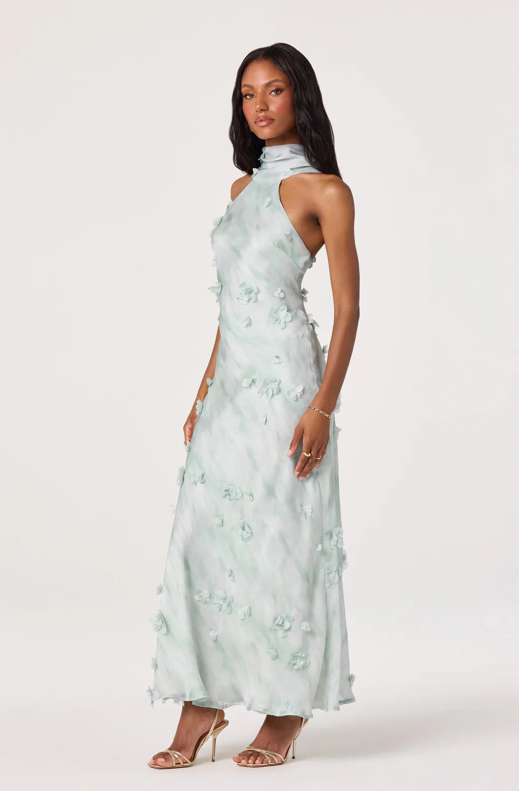 ASTR 3D Floral Maxi Dress