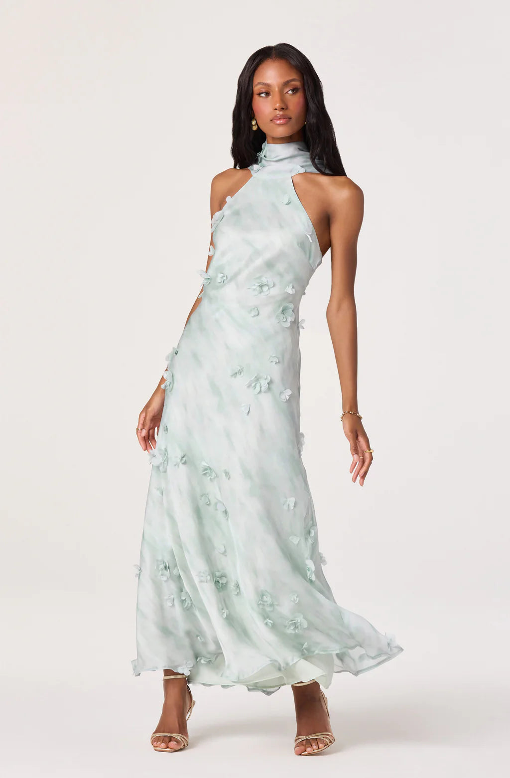 ASTR 3D Floral Maxi Dress