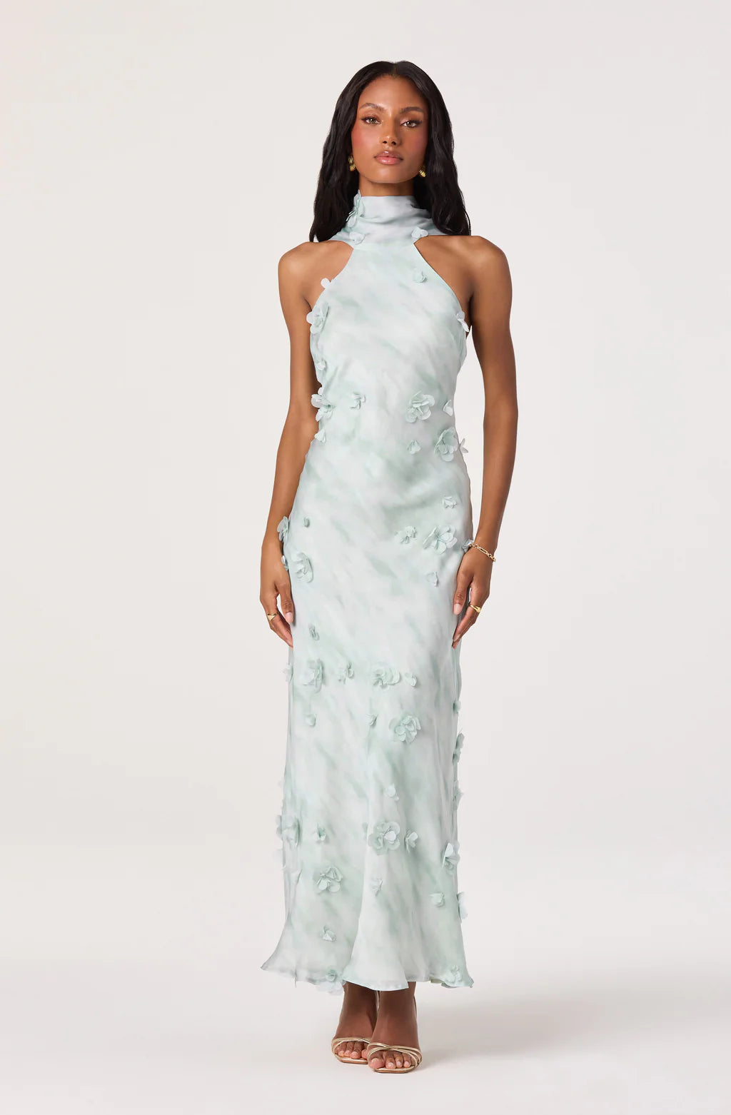 ASTR 3D Floral Maxi Dress