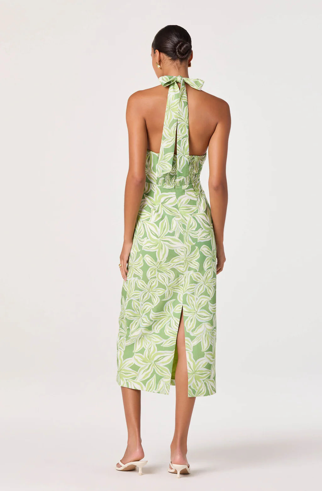 ASTR Halter Keyhole Midi Dress
