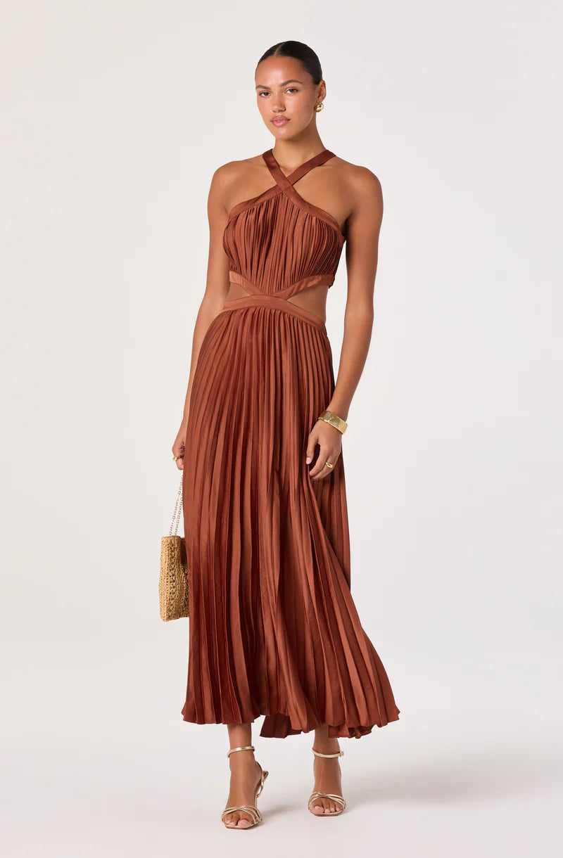 ASTR Vera Dress Rust