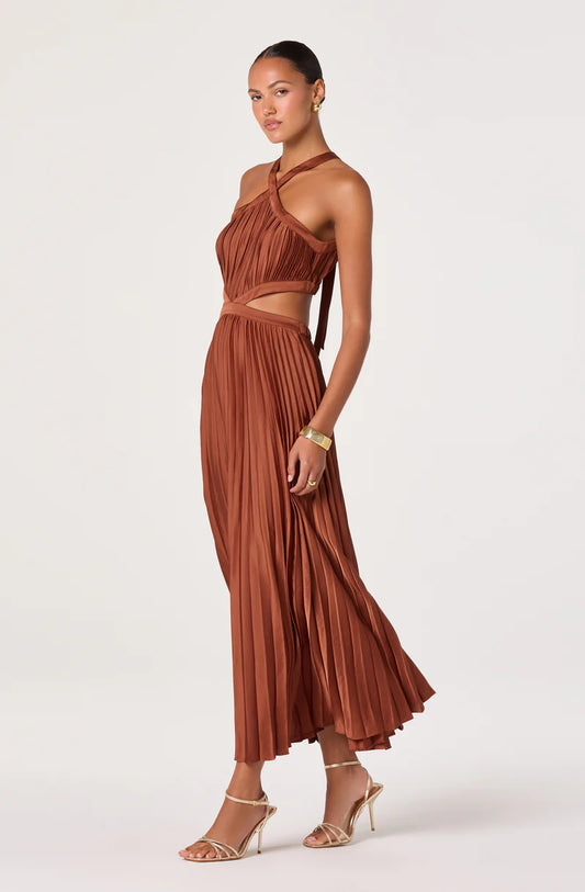 ASTR Vera Dress Rust