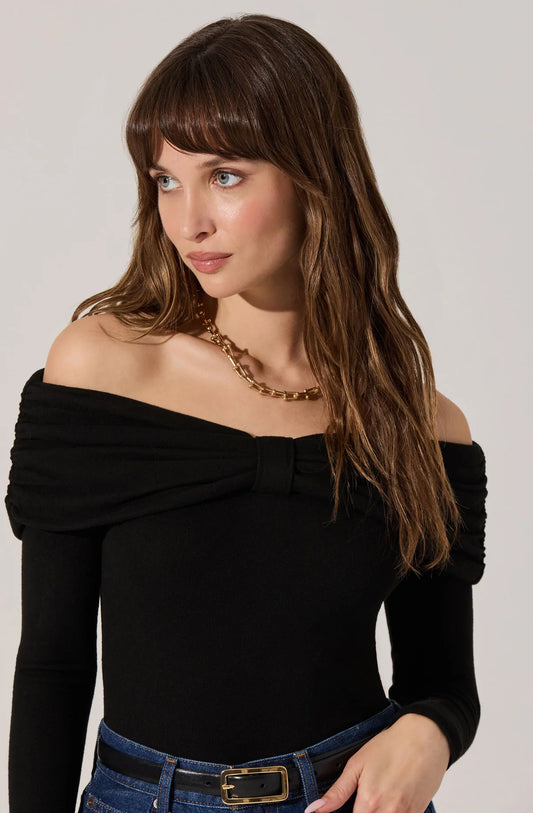 ASTR Sansa Gathered Off Shoulder Top