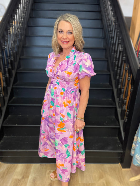 Pebble Blush Garden Maxi Dress