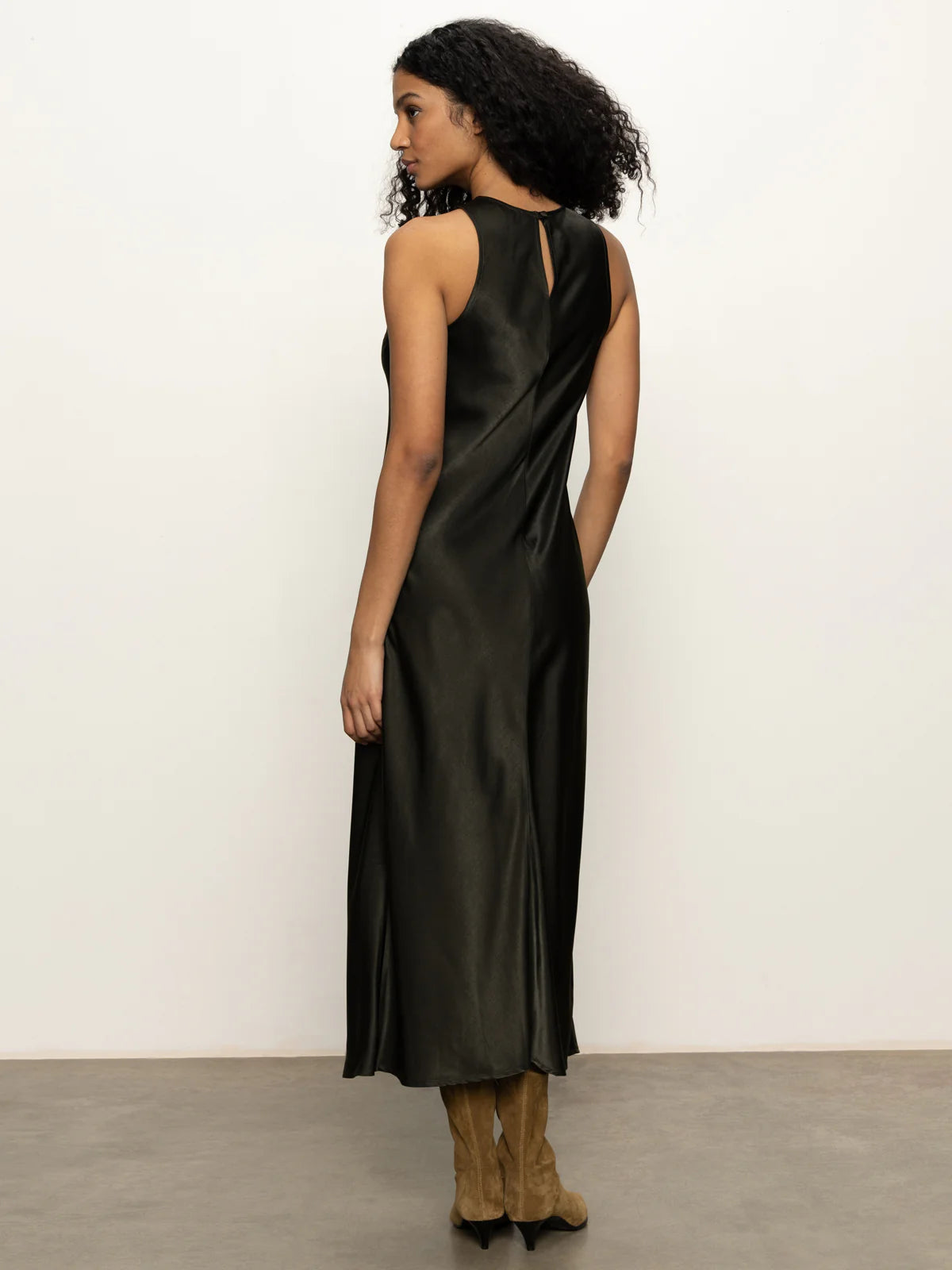 Sanctuary Everyday Sating Dress Black Olive