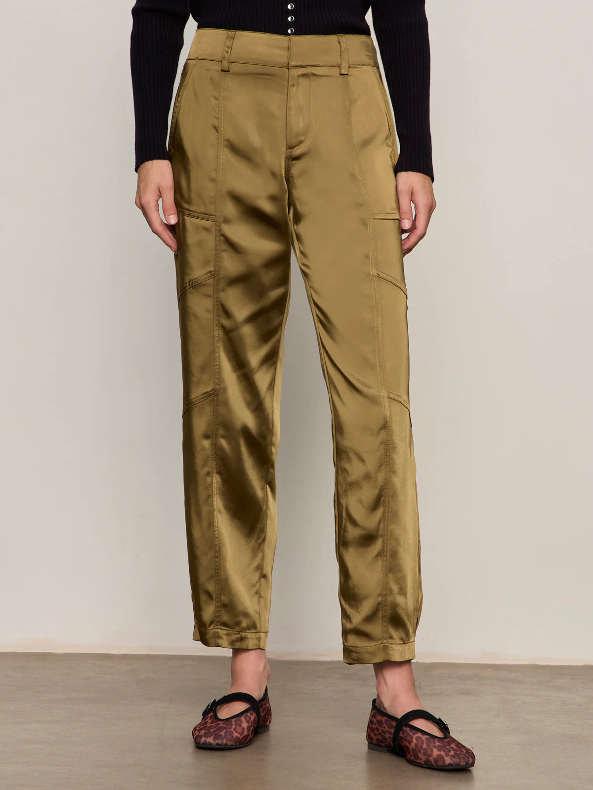 Sanctuary Satin Tapered Pant Dirty Martini